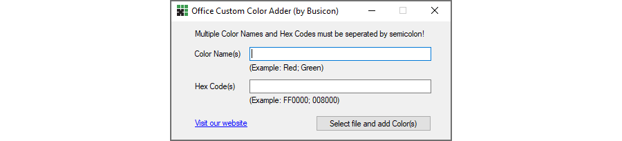 Custom Color Manager