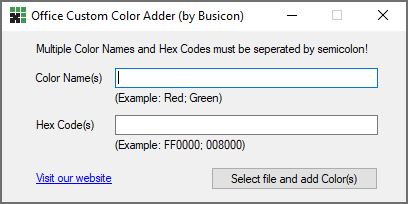 Office Custom Color Manager