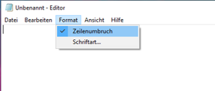 Notepad Format Zeilenumbruch