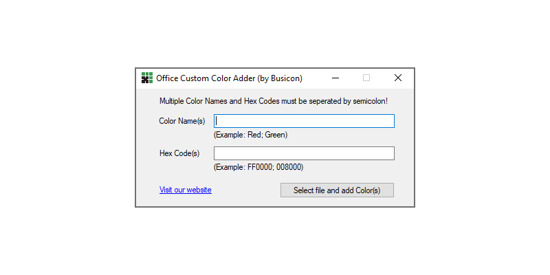 Custom Color Manager
